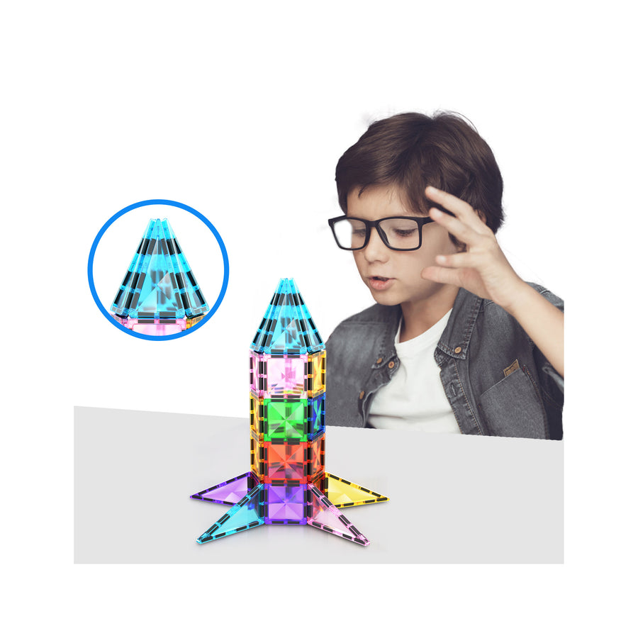 PicassoTiles Travel Size Rocket Magnetic Playset