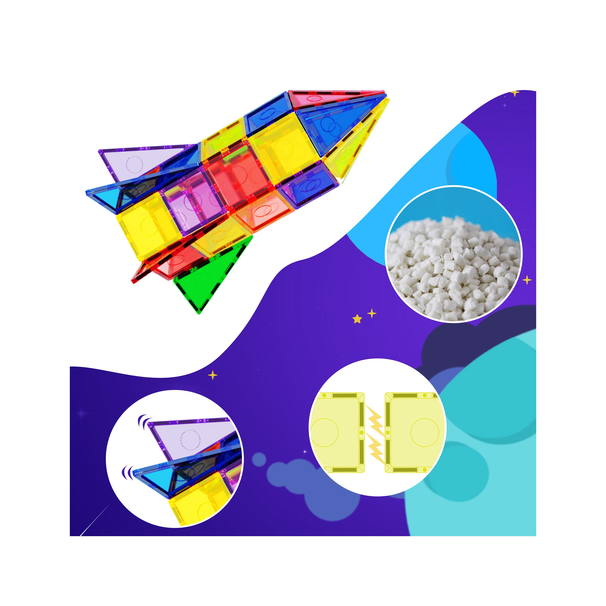 Magnet Toys™ - Sviluppare la creatività - Piastrelle magnetiche - Mio Magnet Toys™ - Sviluppare la creatività - Piastrelle magnetiche - Mio