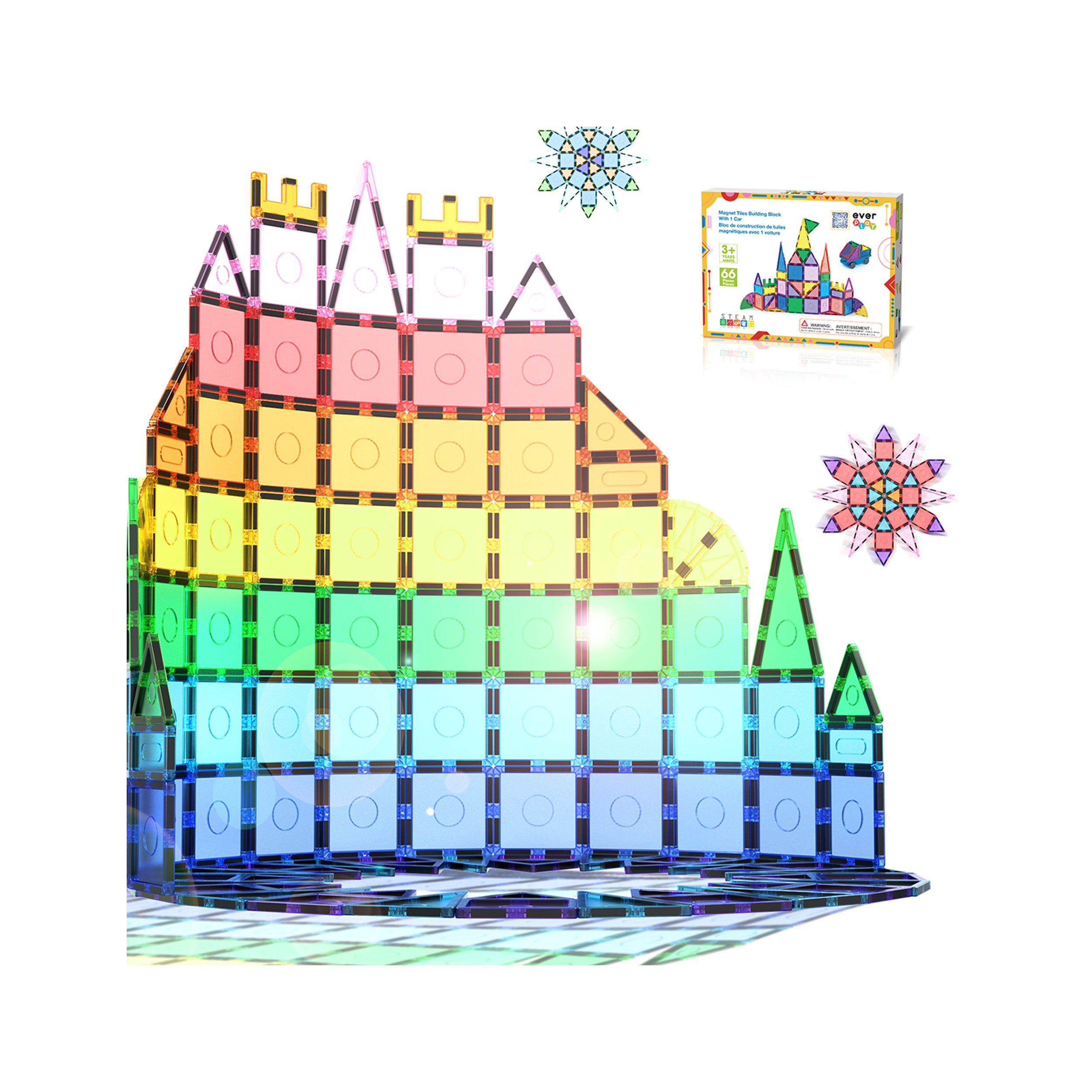 Everplay 66 Piece Magnetic Tile Set · PicassoTiles