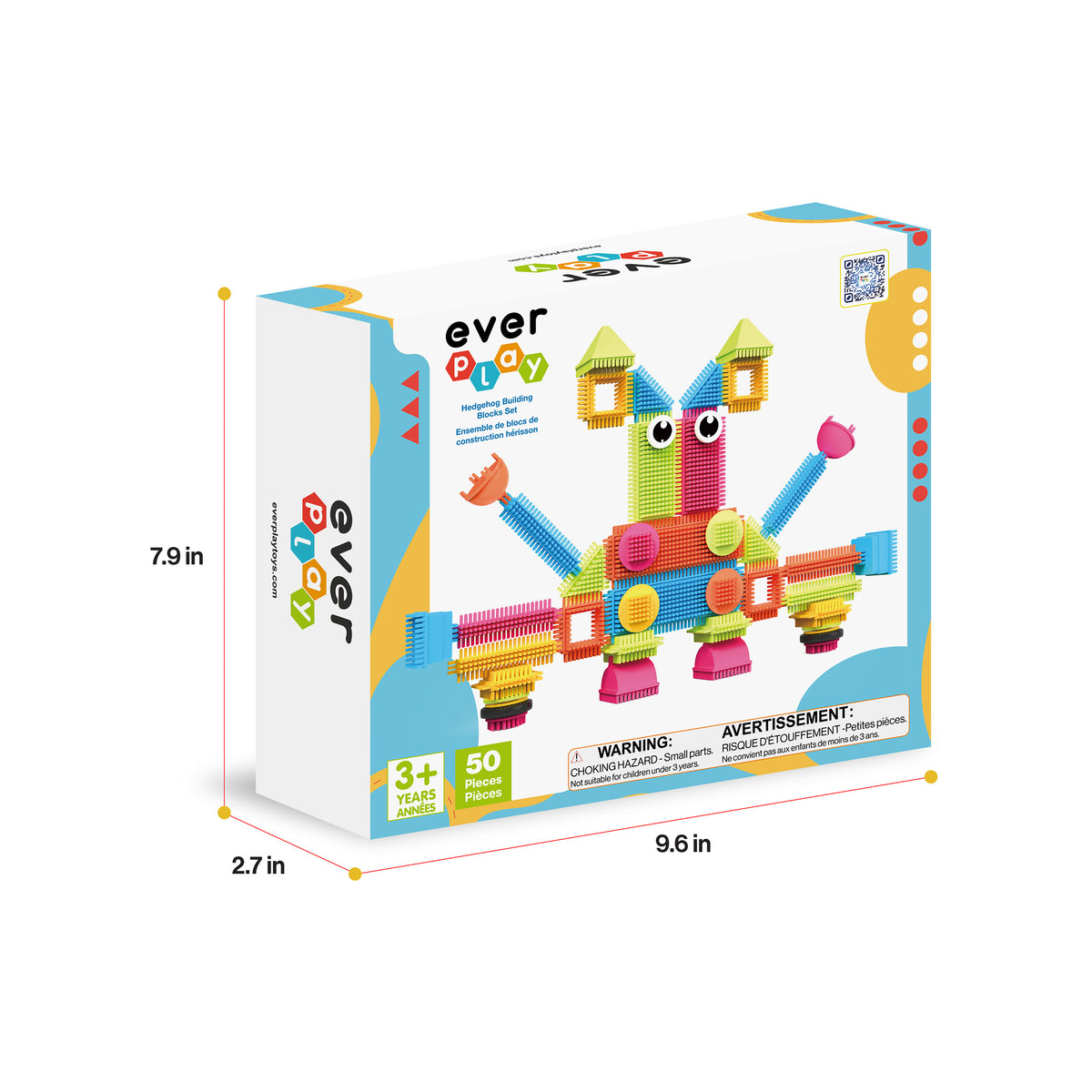 EverPlay Soft Interlocking Hedgehog Building Pieces Playset for Kids