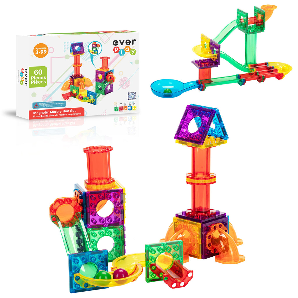 Everplay 60pc Marble Run Magnetic Building Toy Set EPG60