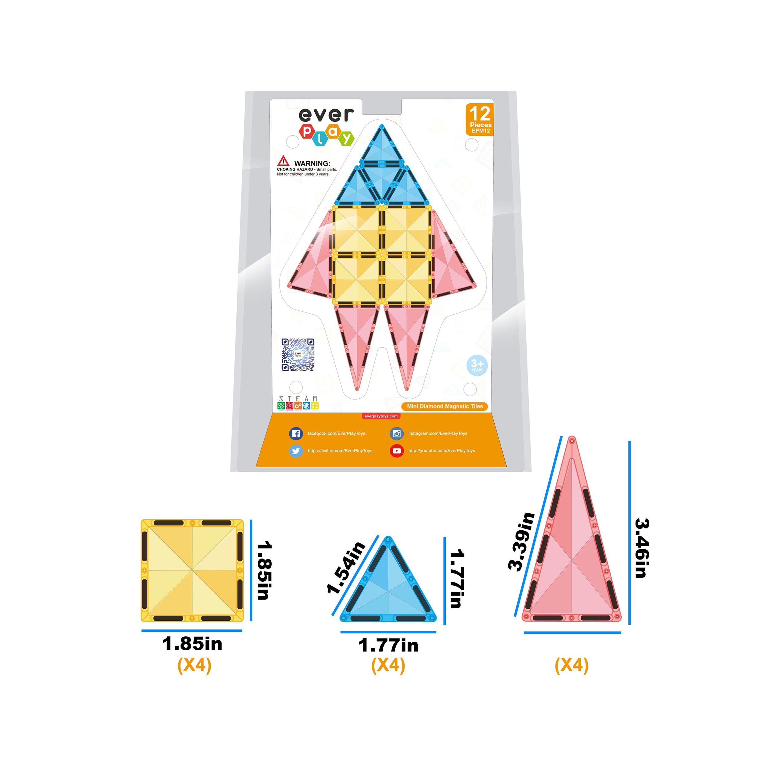 EverPlay Mini Diamond 12 pc Rocket Set EPM12 · PicassoTiles
