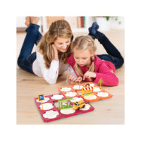 EverPlay 60pc Rotating Reversible Race Track Building Block Set with School Bus