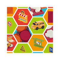 EverPlay 60pc Rotating Reversible Race Track Building Block Set with School Bus