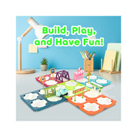 EverPlay 85pc Race Track Reversible Builder Set with Dino Vehicle