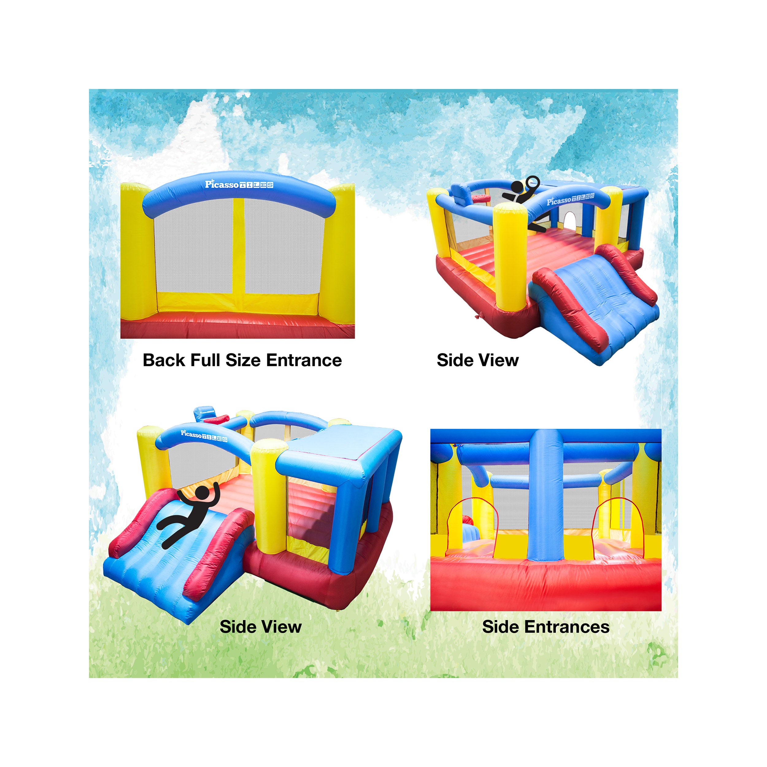 PicassoTiles Jump, Slide, and Dunk Bounce House