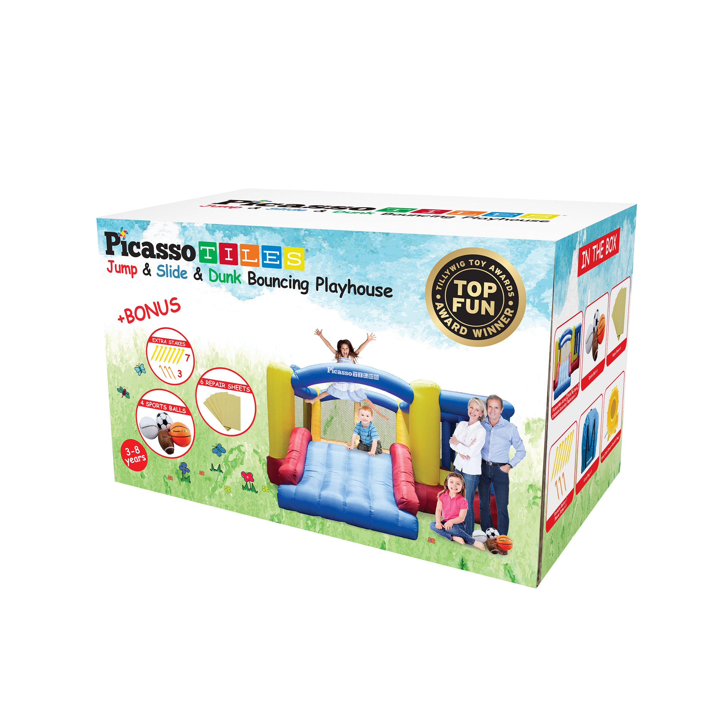 PicassoTiles Jump, Slide, and Dunk Bounce House