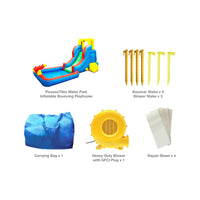 PicassoTiles Inflatable Water Slide Bounce House w/ Pool Area