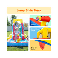 PicassoTiles Inflatable Water Slide Bounce House w/ Pool Area