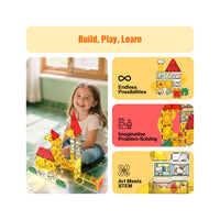 PicassoTiles 56pc Hello Kitty Marble Run Building