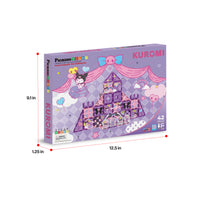 PicassoTiles Kuromi magnetic tile box with dimensions: 12.5 in long, 9.1 in high, and 1.25 in wide.