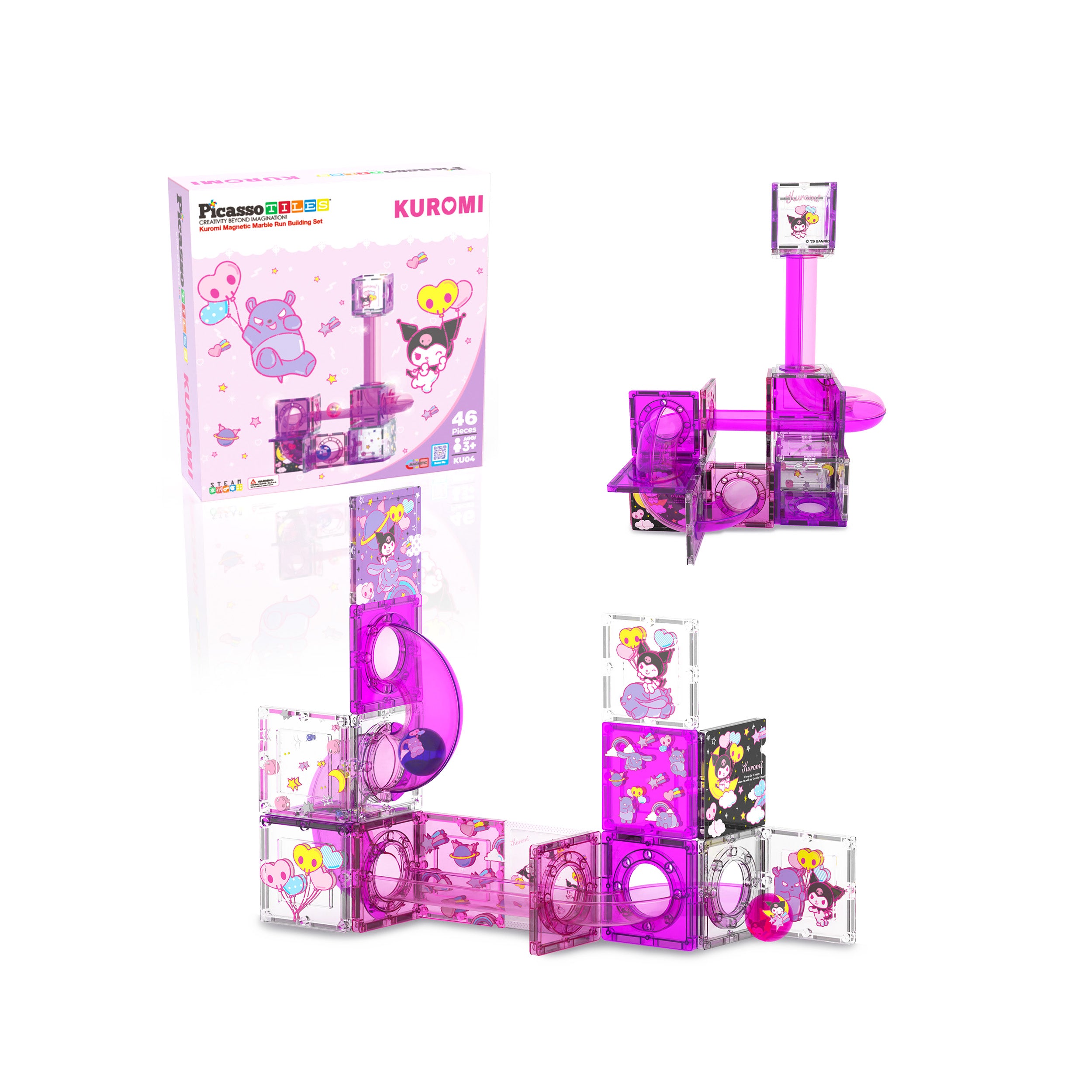 PicassoTiles Kuromi Marble Run Set PicassoTiles Kuromi Marble Run Set