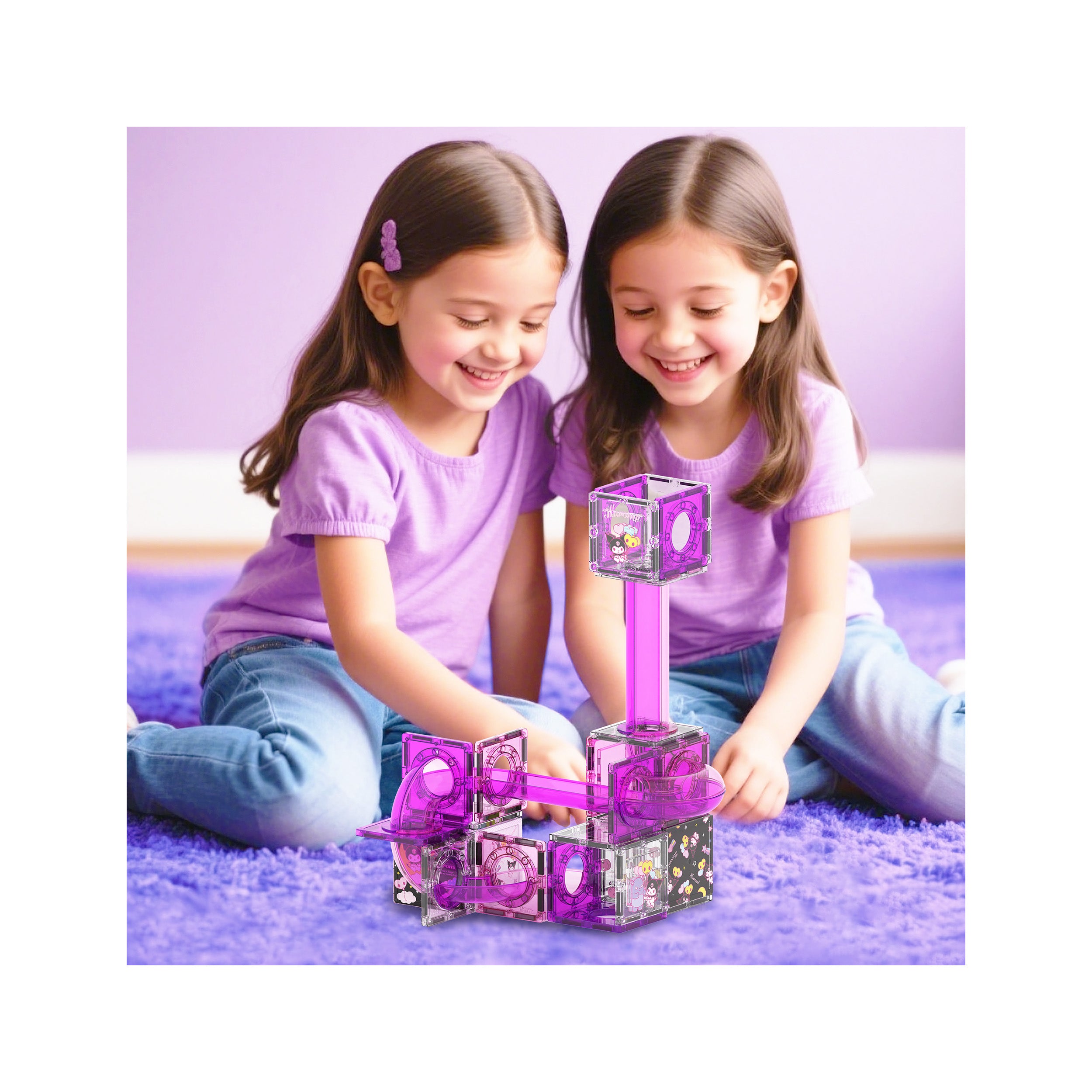 PicassoTiles Kuromi Marble Run Set