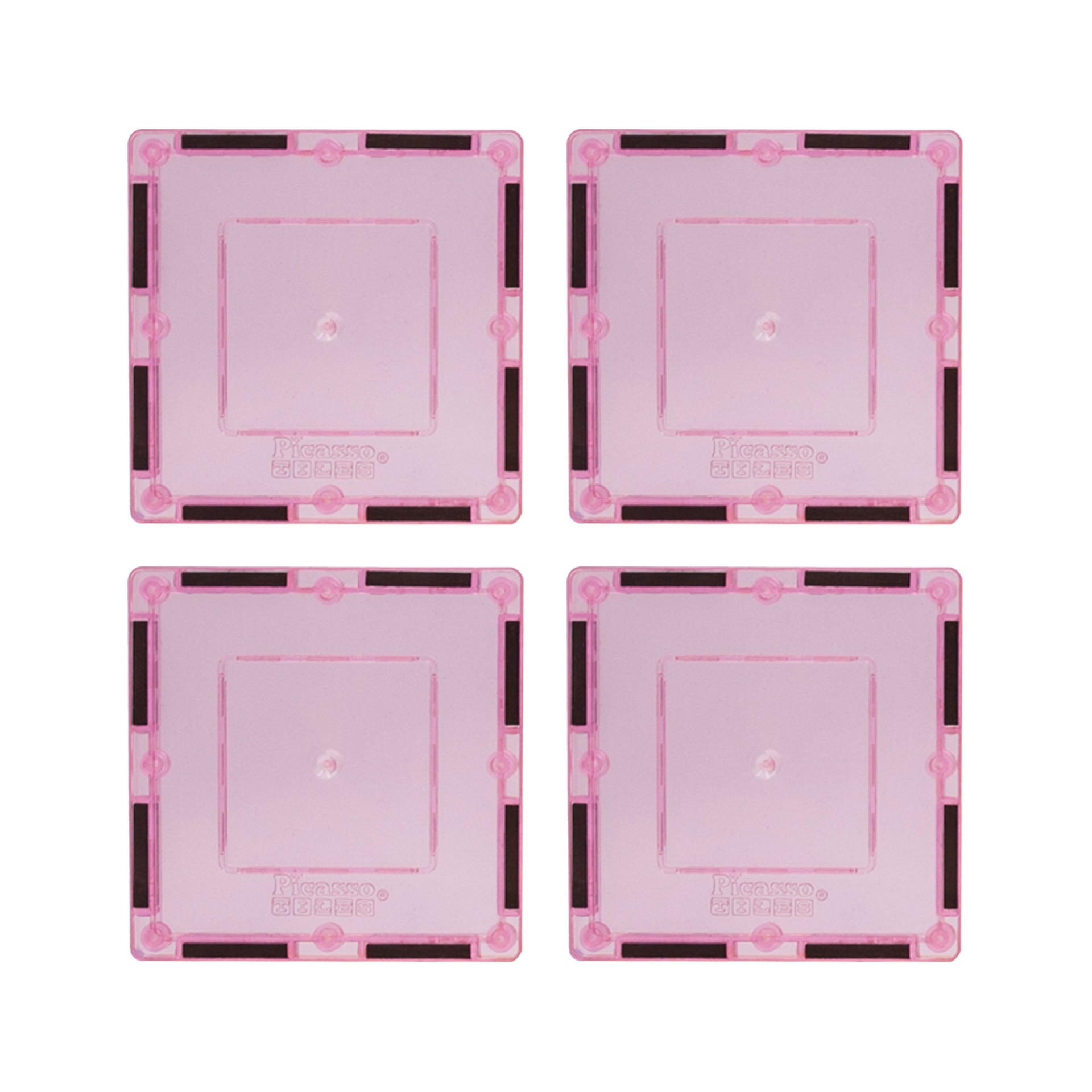 4pc Magnetic Tile Square Pick Part Set