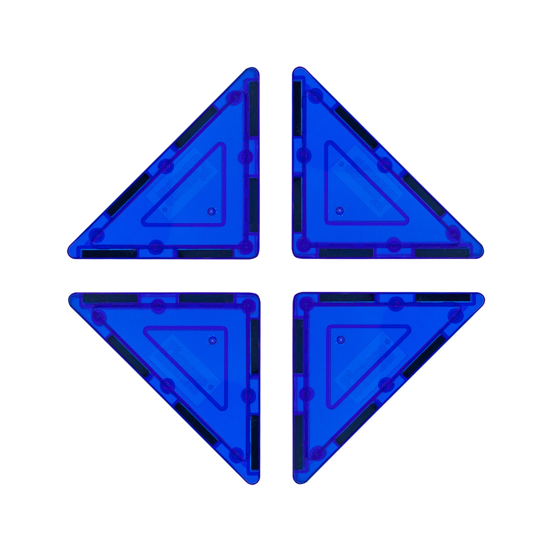 4 Piece Right Triangle Magnetic Tiles