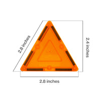 PicassoTiles 4 Piece Orange Small Triangle Magnetic Tiles