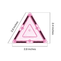 PicassoTiles 4 Piece Pink Small Triangle Magnetic Tiles