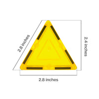 PicassoTiles 4 Piece Yellow Small Triangle Magnetic Tiles