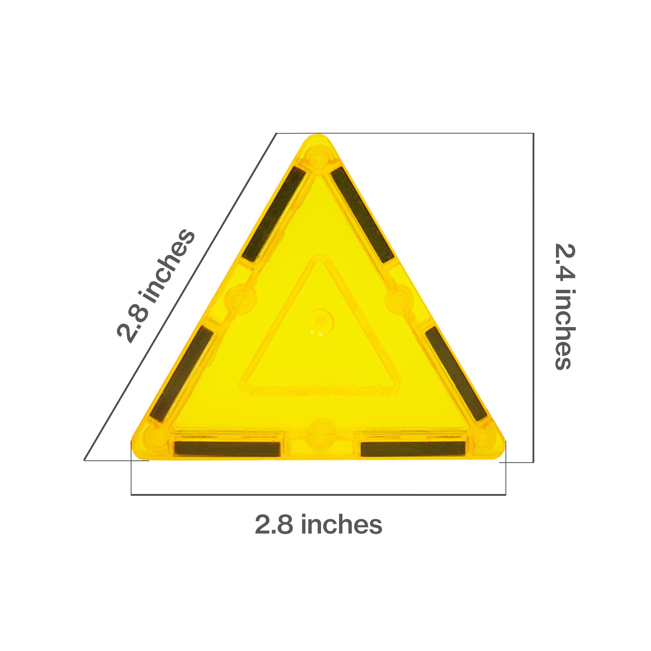PicassoTiles 4 Piece Yellow Small Triangle Magnetic Tiles