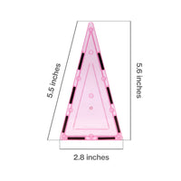 PicassoTiles 4 Piece Pink Tall Triangle Magnetic Tiles
