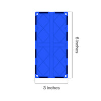 PicassoTiles 4 Piece Blue Race Car Track Long Magnetic Tiles