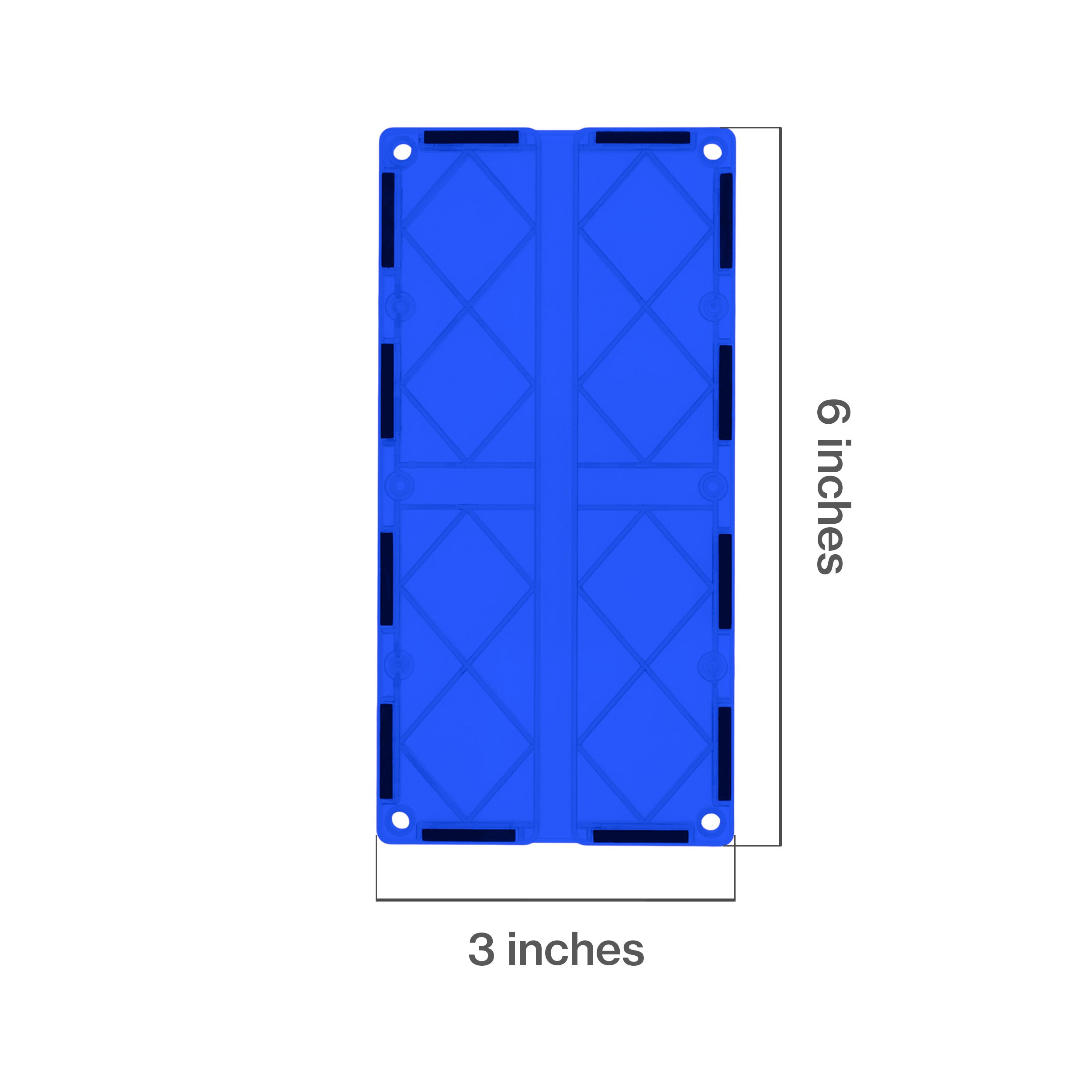PicassoTiles 4 Piece Blue Race Car Track Long Magnetic Tiles