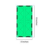 PicassoTiles 4 Piece Green Race Car Track Long Magnetic Tiles