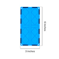 PicassoTiles 4 Piece Light Blue Race Car Track Long Magnetic Tiles