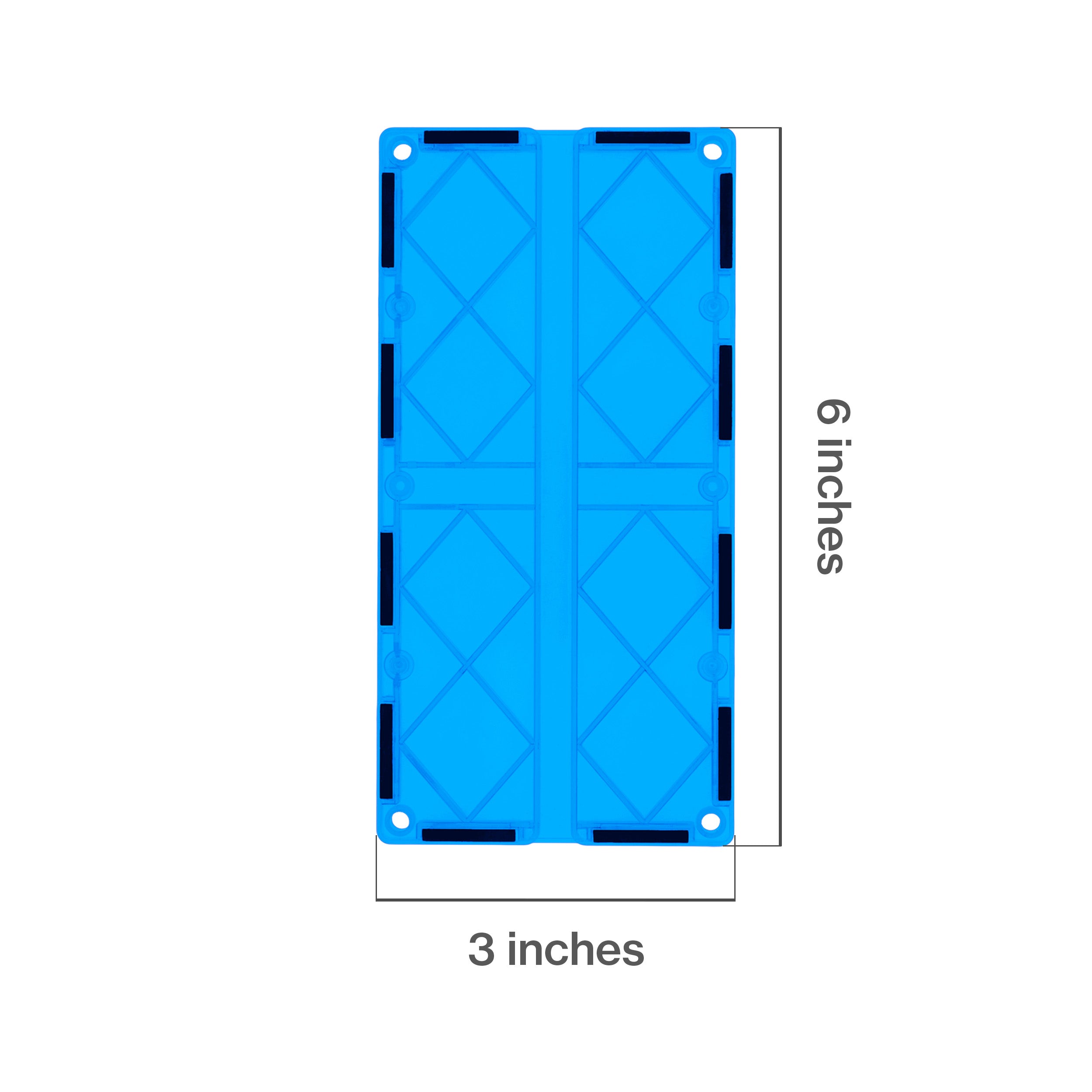 PicassoTiles 4 Piece Light Blue Race Car Track Long Magnetic Tiles