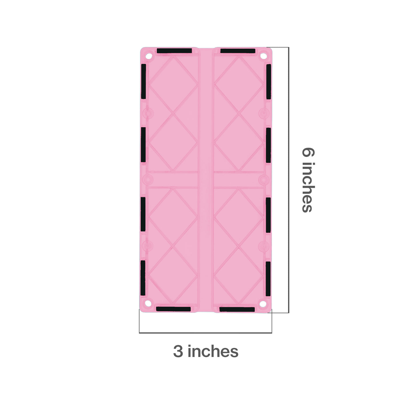 PicassoTiles 4 Piece Pink Race Car Track Long Magnetic Tiles