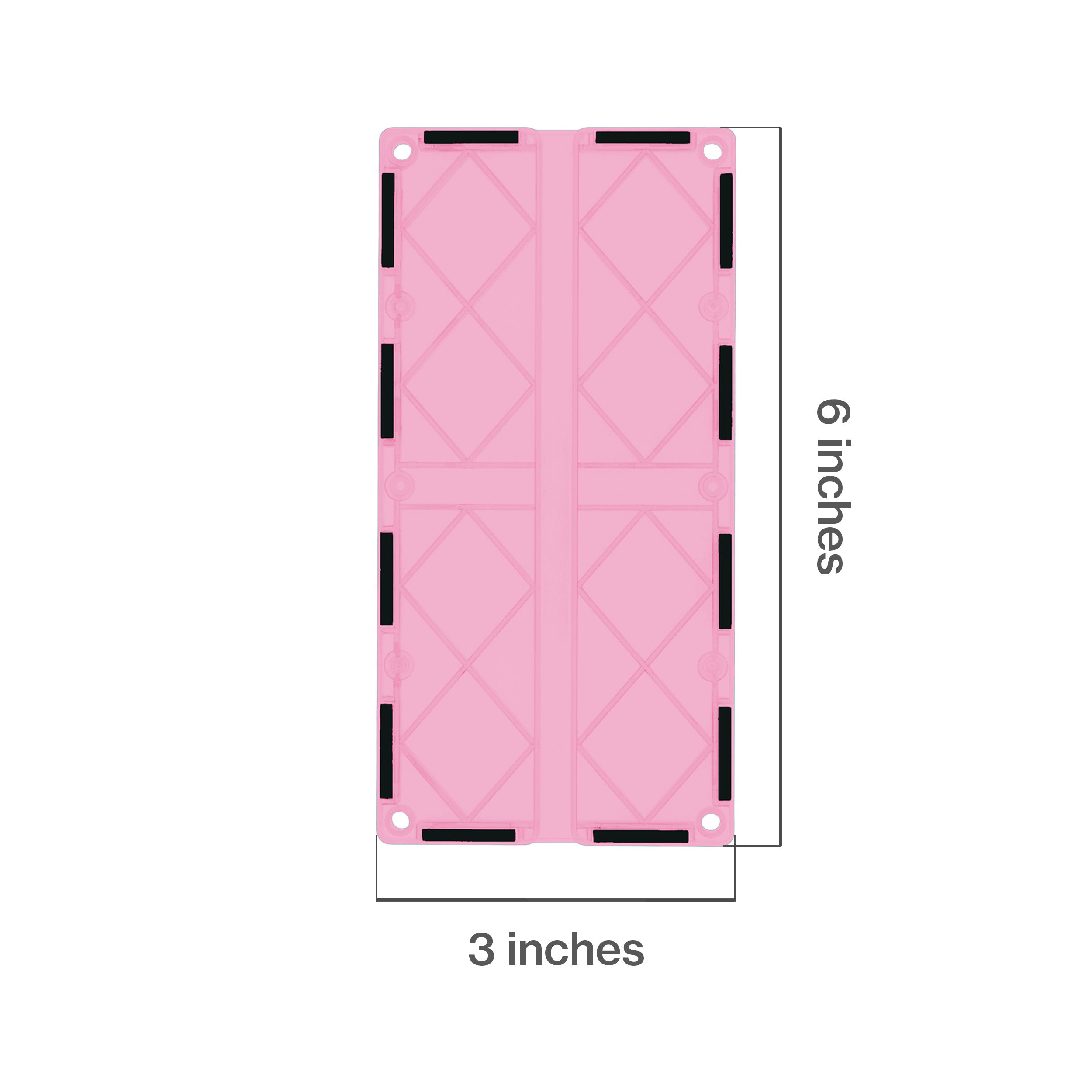PicassoTiles 4 Piece Pink Race Car Track Long Magnetic Tiles