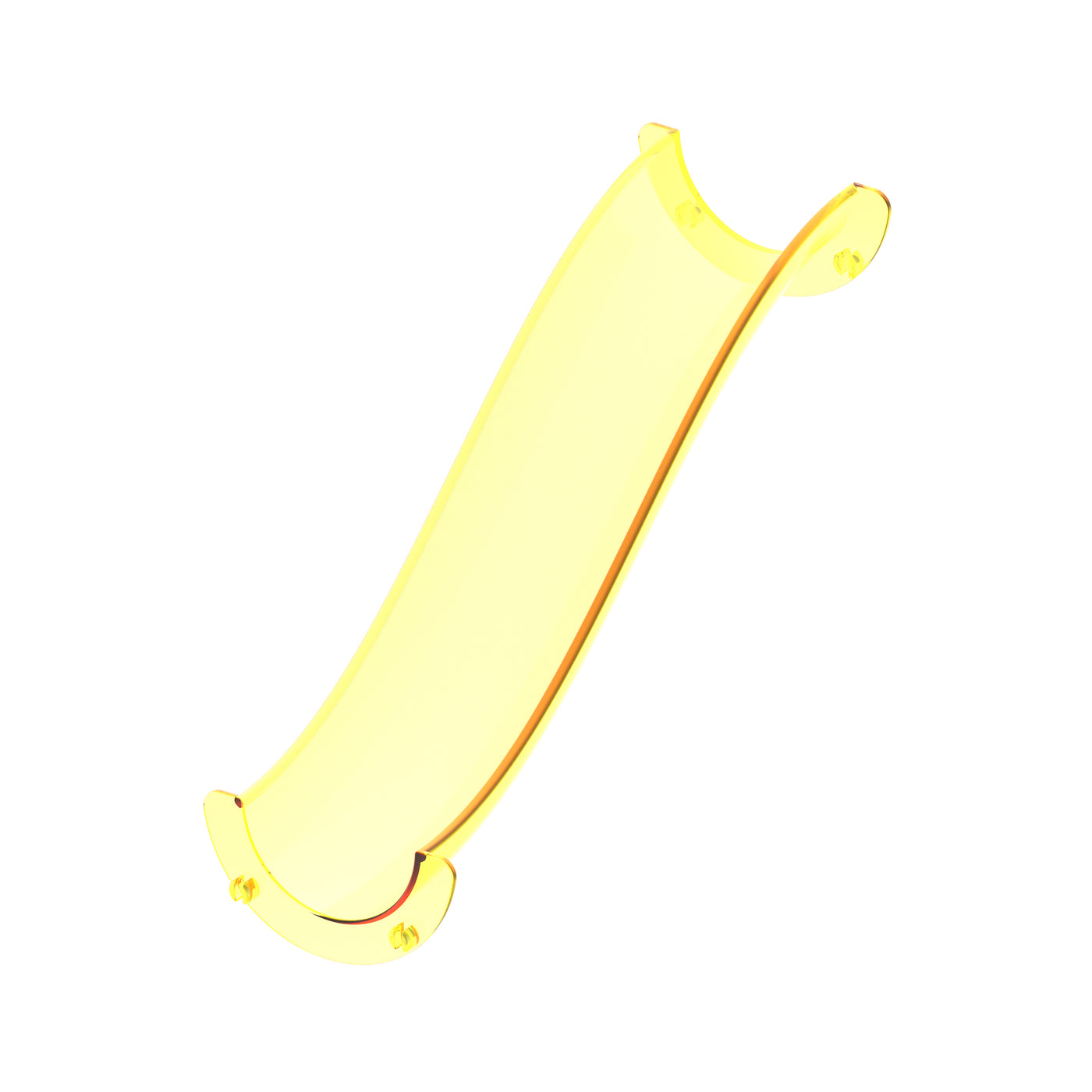 Yellow translucent  s-curve plastic track piece