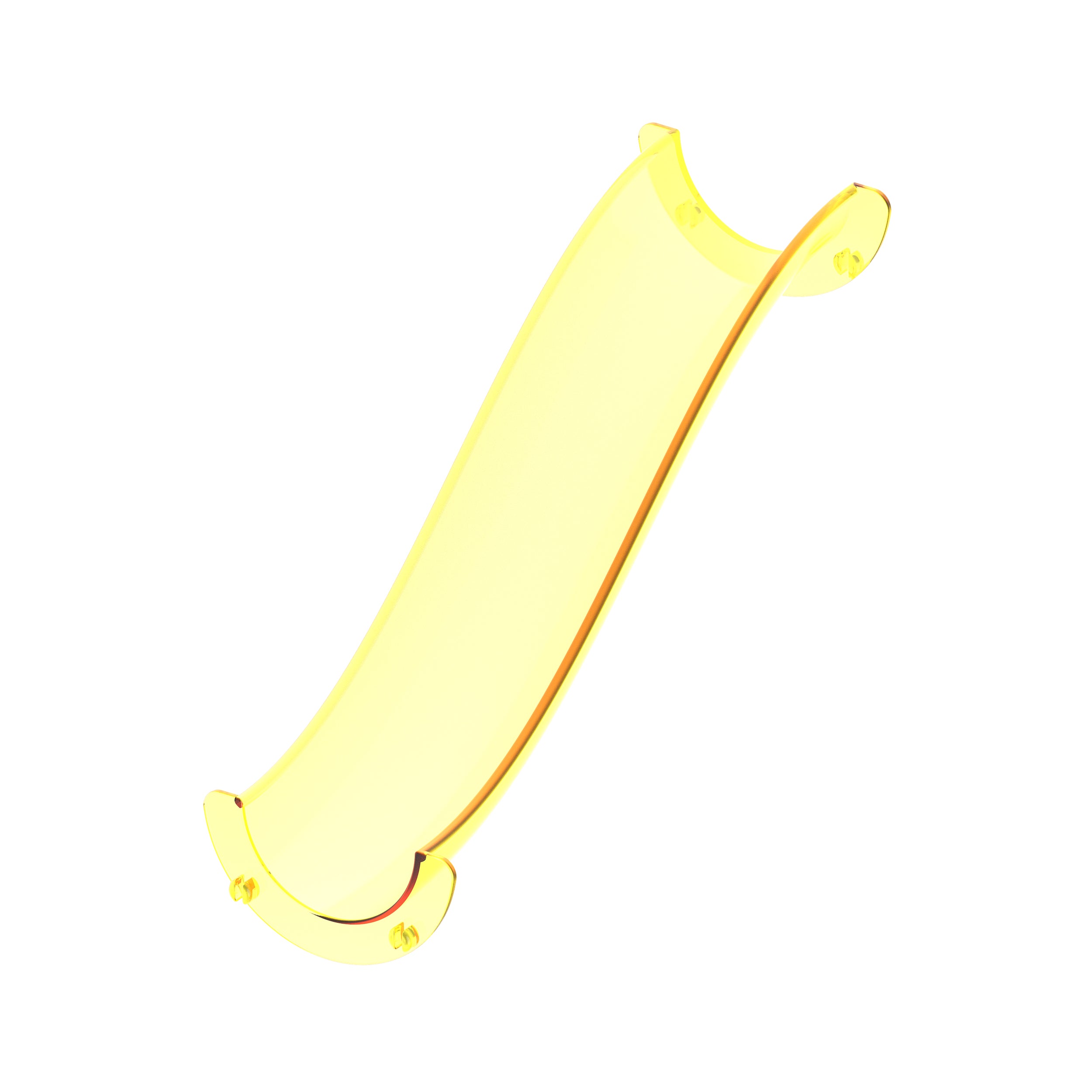 Yellow translucent  s-curve plastic track piece