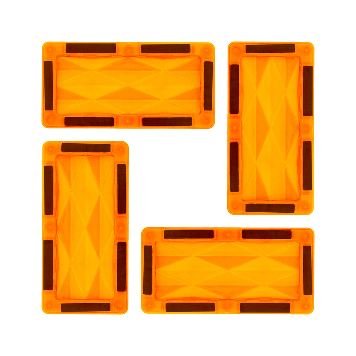 Tile Rectangular Cube Orange Rectangle Magnetic Tiles 4pc Prism Surface | PicassoTiles ...