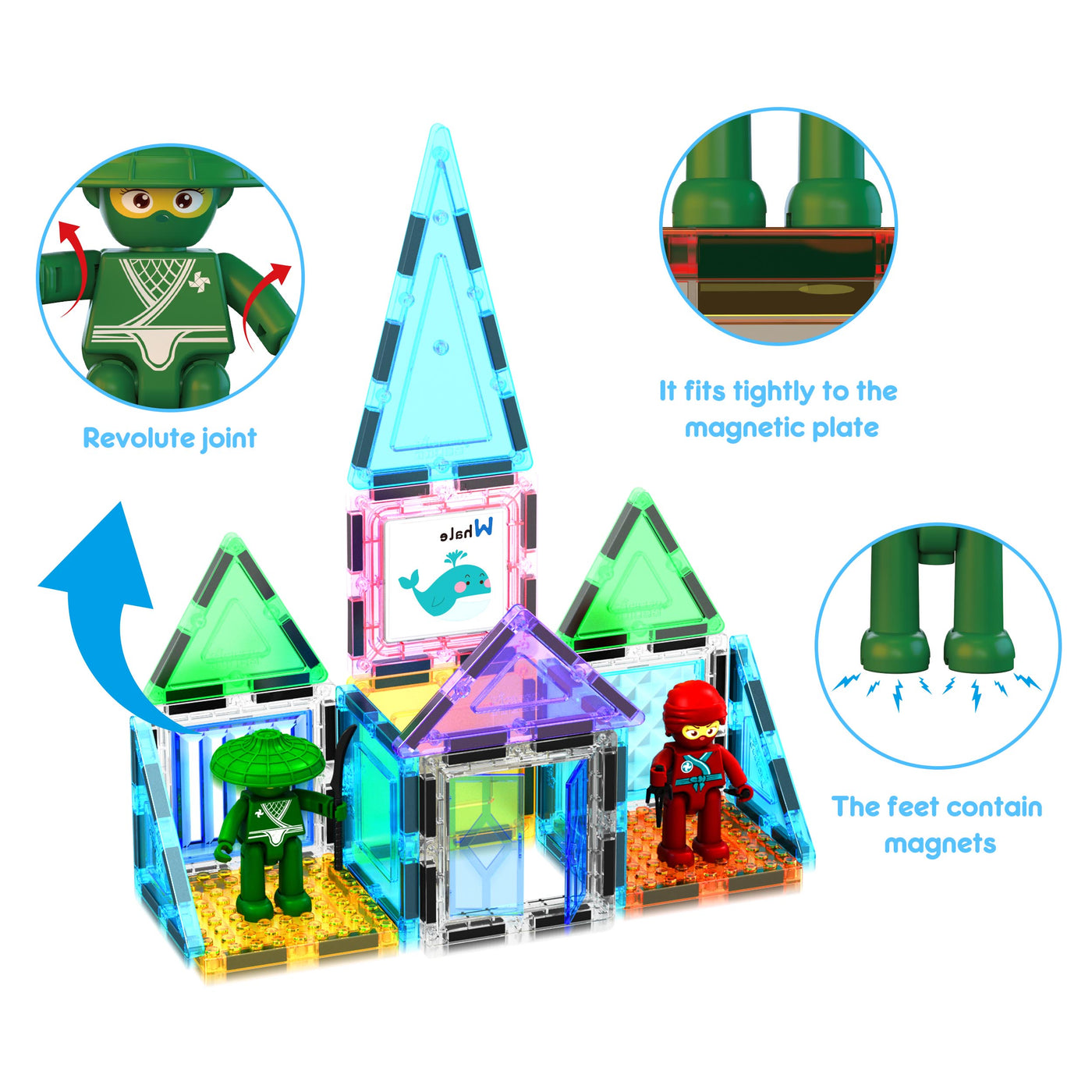PicassoTiles Magnetic Builders Set - 100 Pieces