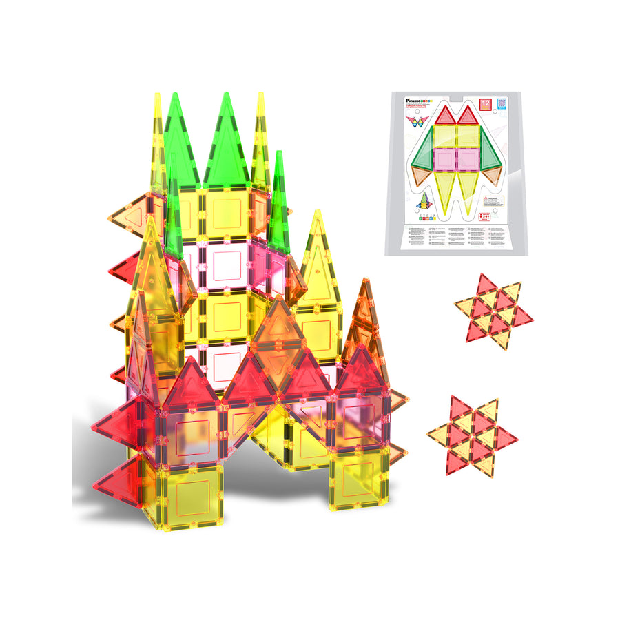 PicassoTiles Magnet Tile Building Block Classic 12pc Set