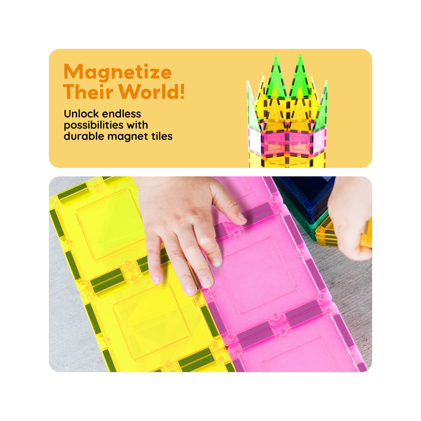 PicassoTiles Magnet Tile Building Block Classic 12pc Set