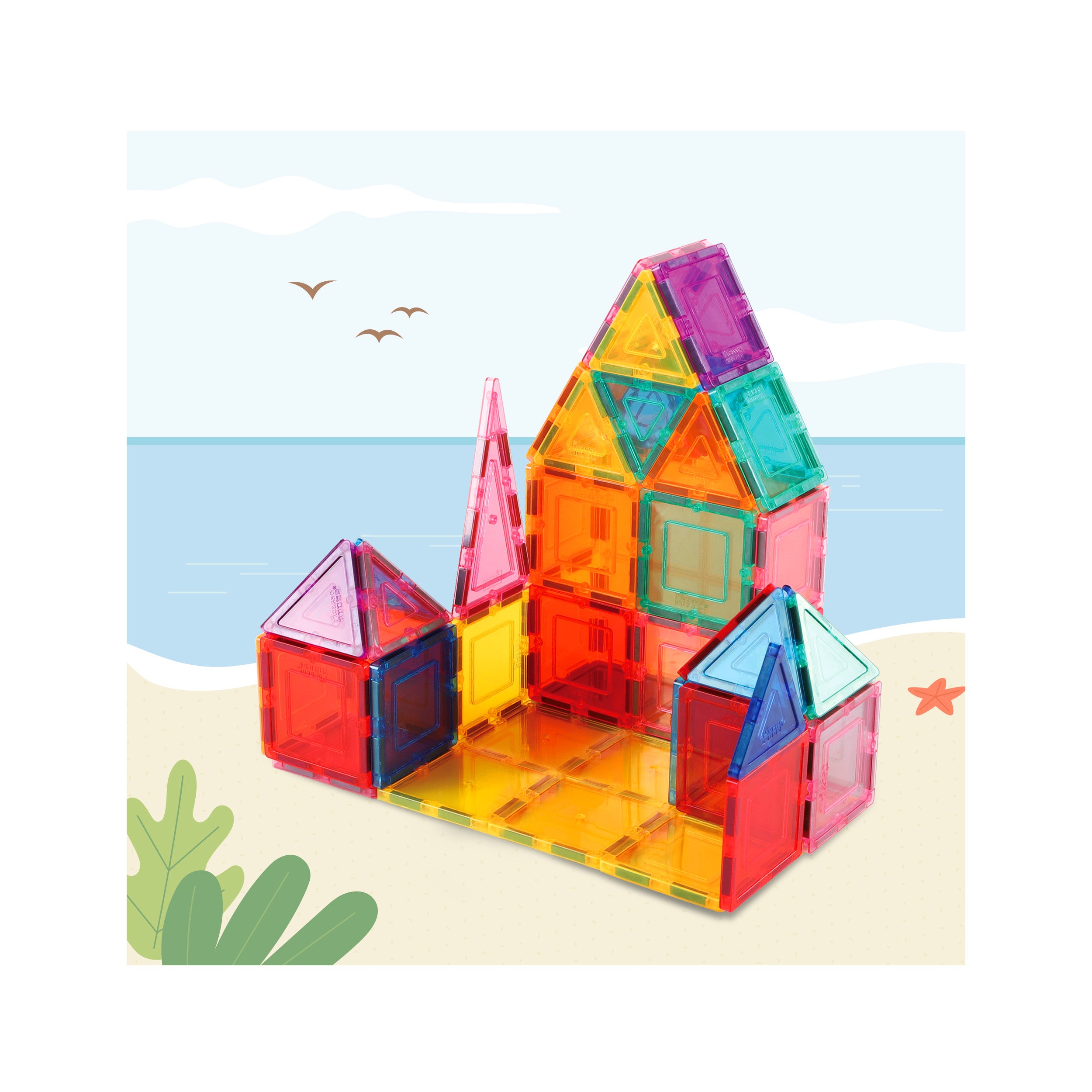 36pc Magnetic Tiles Starter Construction Set, Ages 3+ | PicassoTiles