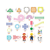 PicassoTiles 3-in-1 Marble Run, Magnetic Tiles, and Interlocking Bricks Set with Storage Bin - 650 Pieces