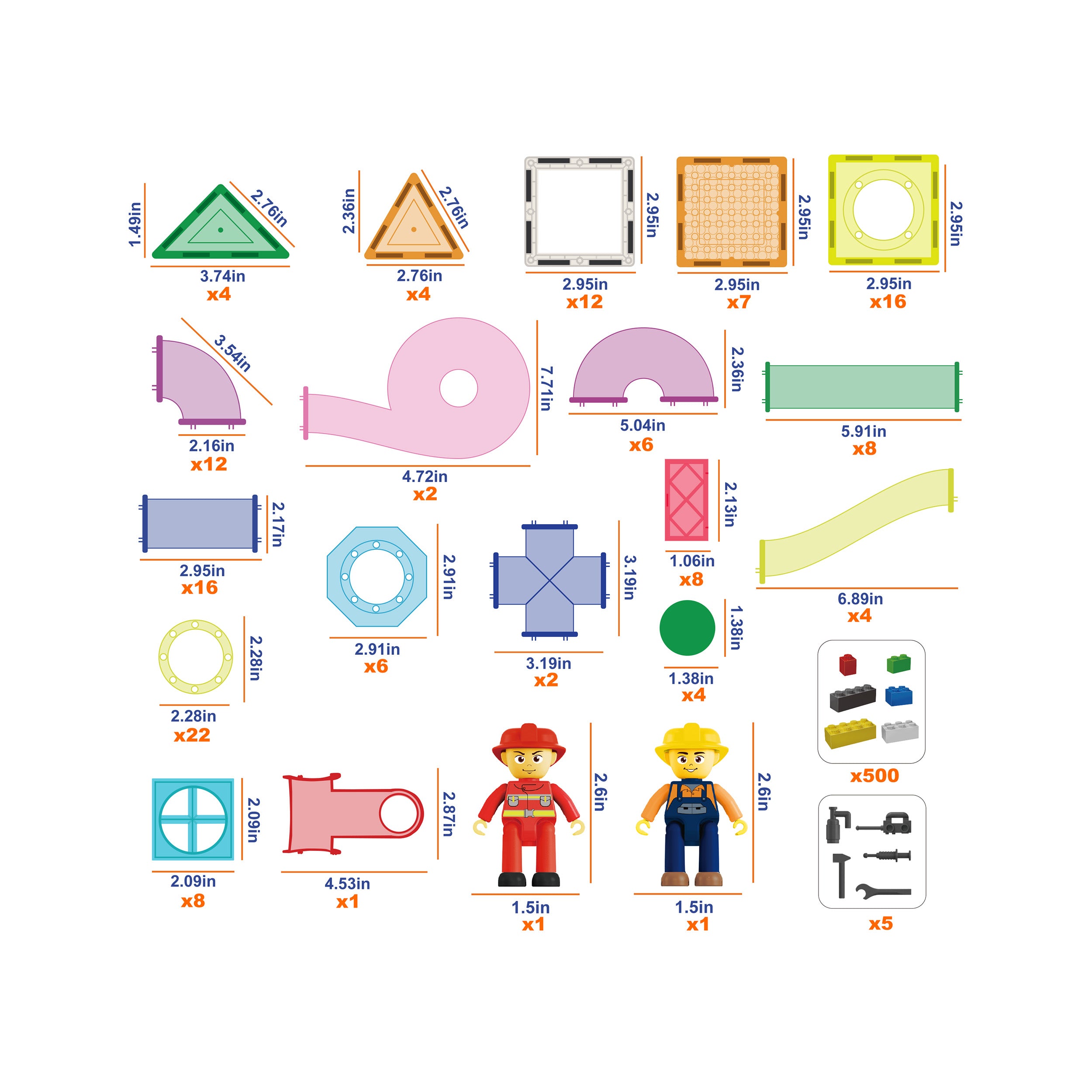 PicassoTiles 3-in-1 Marble Run, Magnetic Tiles, and Interlocking Bricks Set with Storage Bin - 650 Pieces