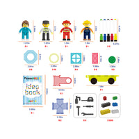 PicassoTiles 700 piece Brick Building Blocks, Magnetic Tiles and Marble Run Set