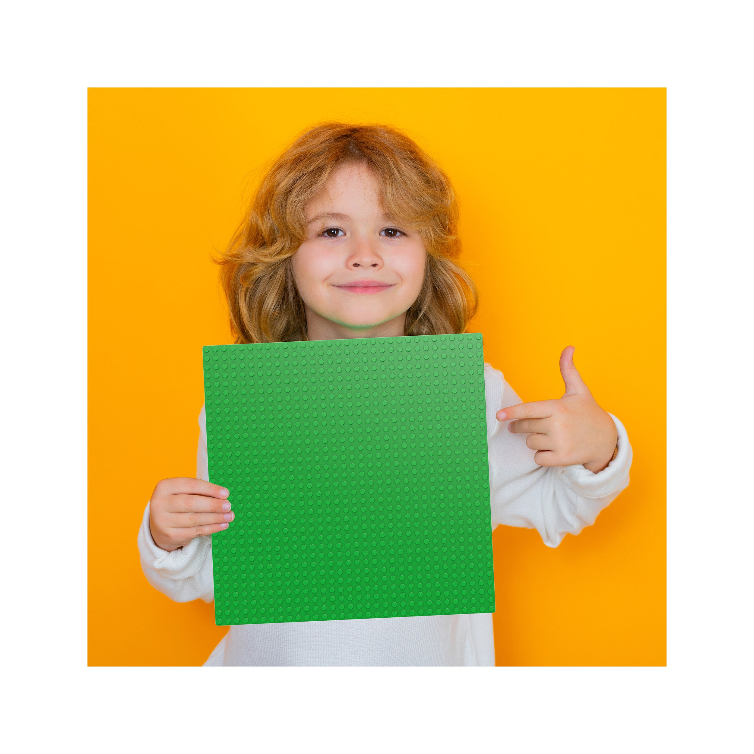 PicassoTiles 10"x10" Classic Multi Color Building Brick Plates - 10 Pack