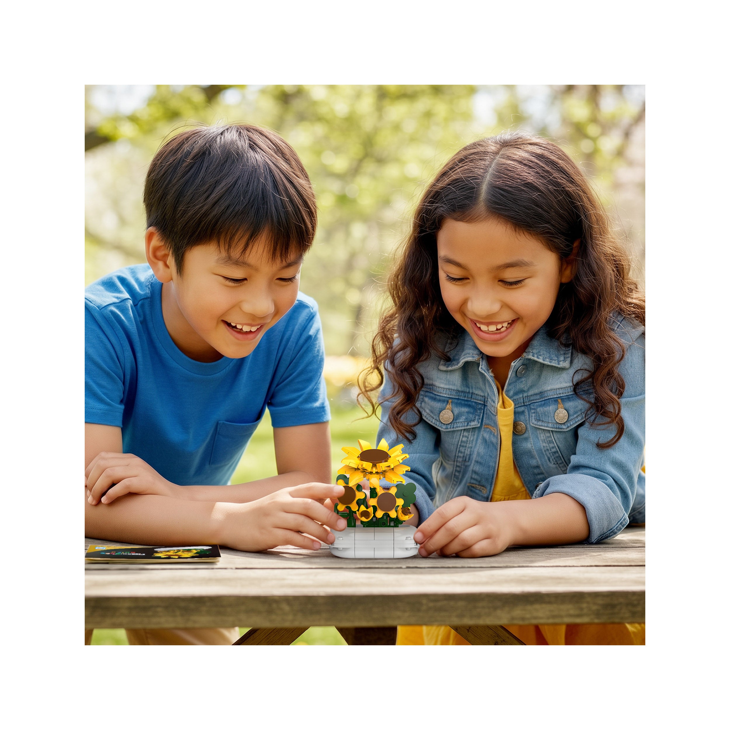 PicassoTiles 130pc STEM Sunflower Building Set with Vase