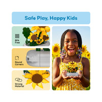 PicassoTiles 130pc STEM Sunflower Building Set with Vase