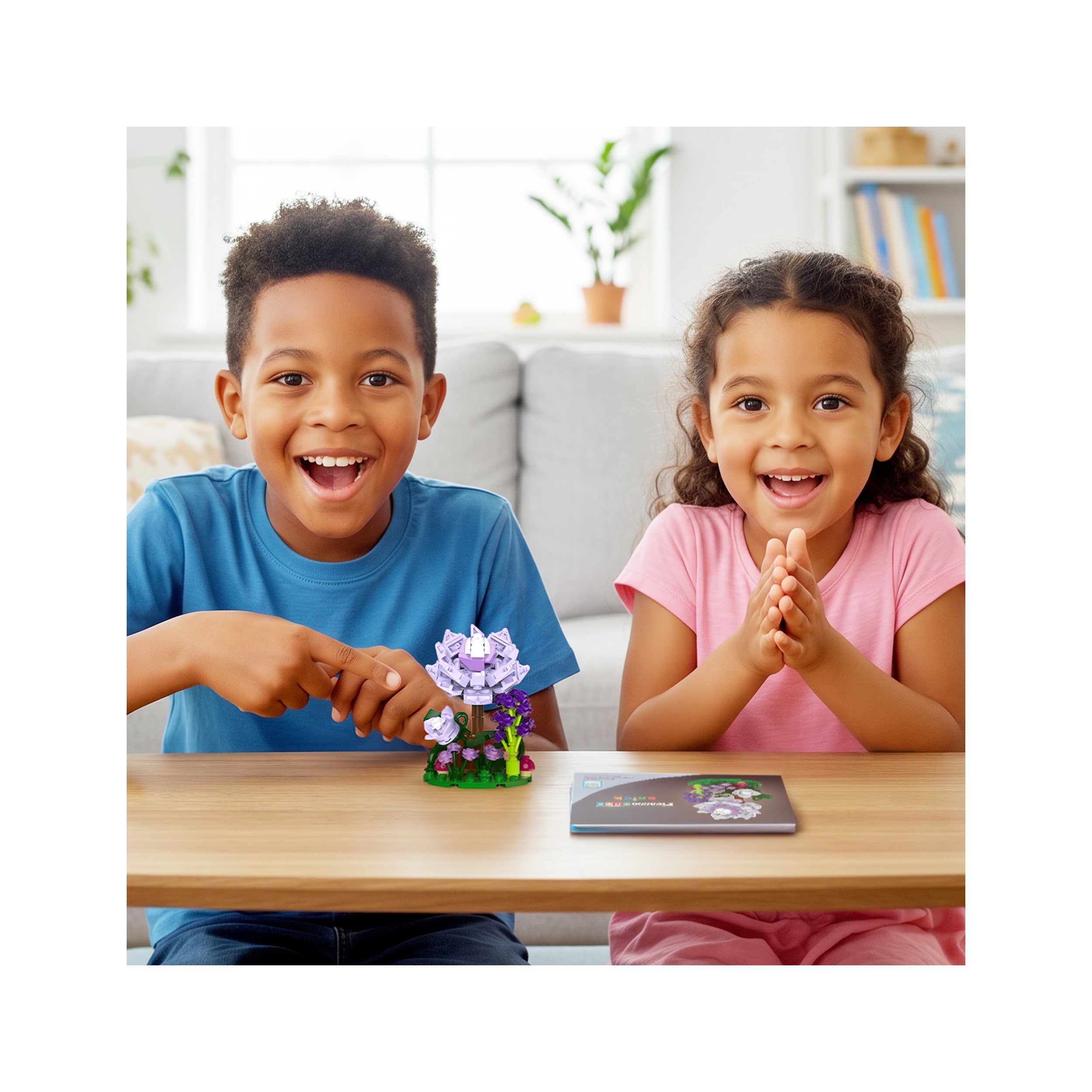 ダイリク　DAIRIKU Flower Children セットアップ　最安値 PicassoTiles 118pc Purple Dahlia Flower Playset