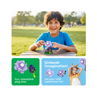 PicassoTiles 118pc Purple Dahlia Flower Playset