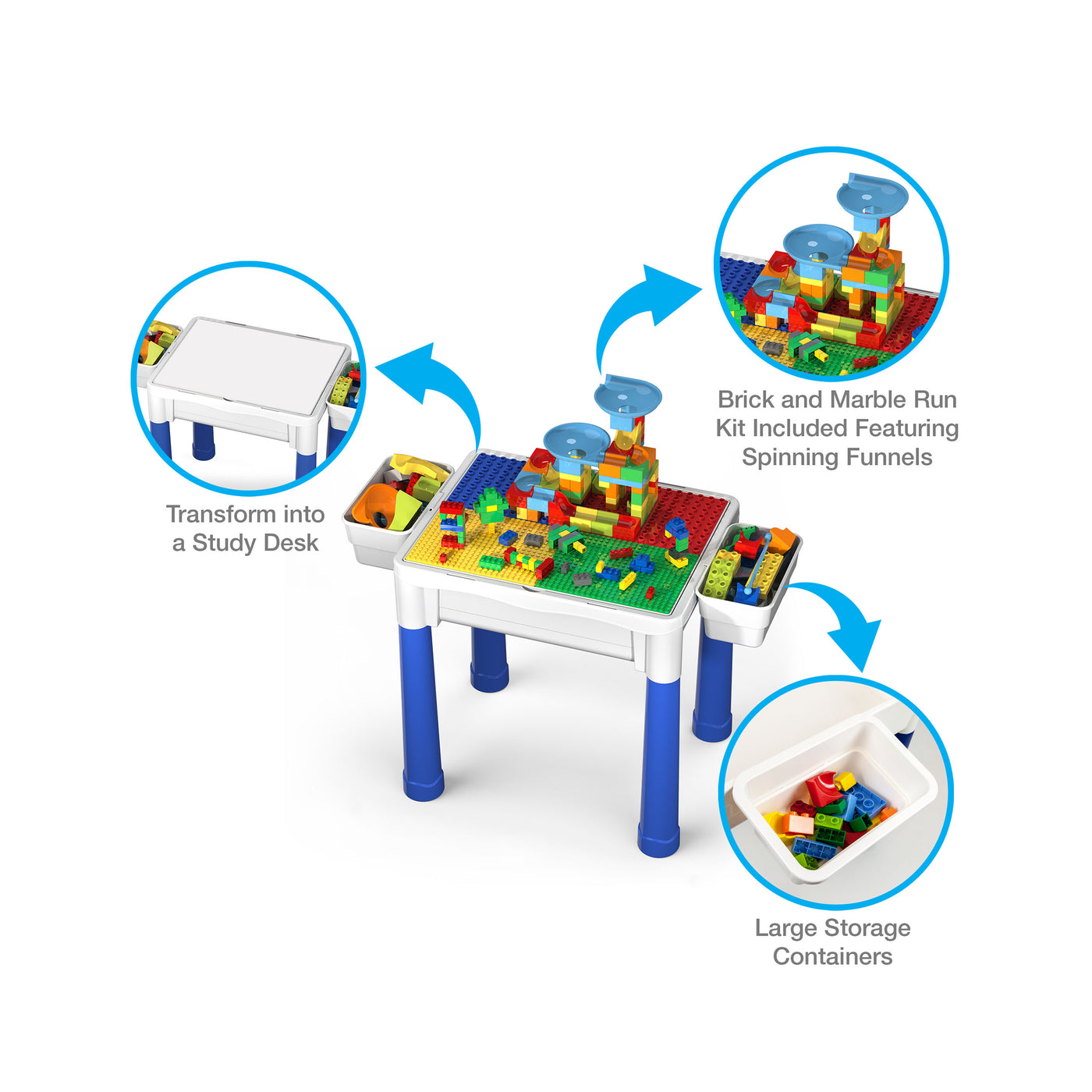 PicassoTiles Building Blocks Activity Center Table Set ยท PicassoTiles
