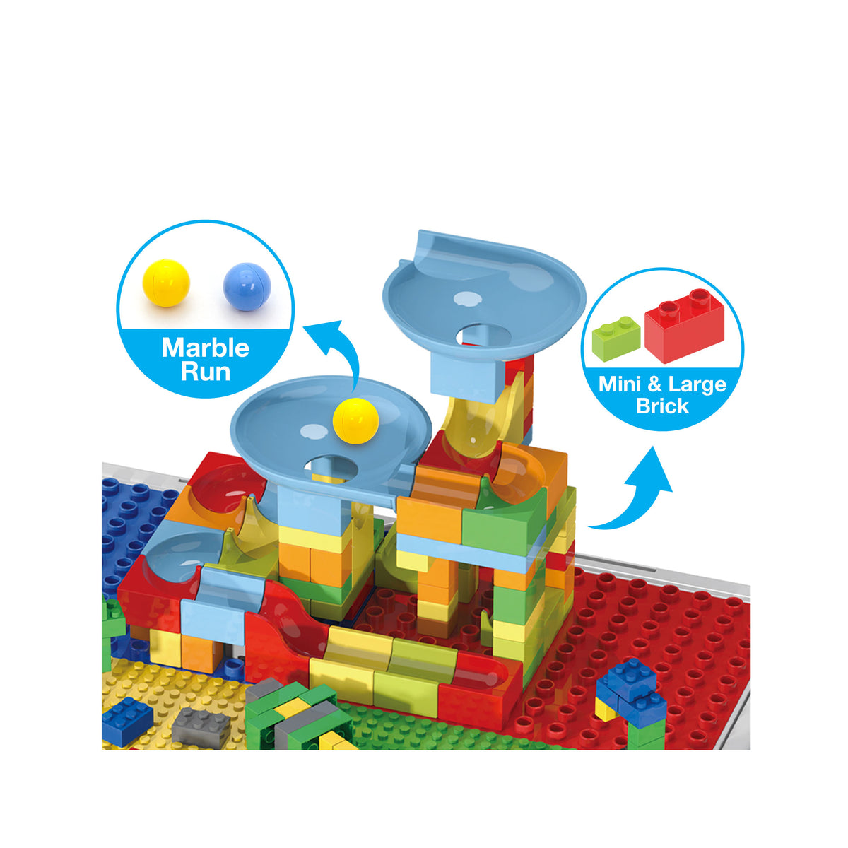 330 Blocks PicassoTiles Building Blocks Activity Center Table Set