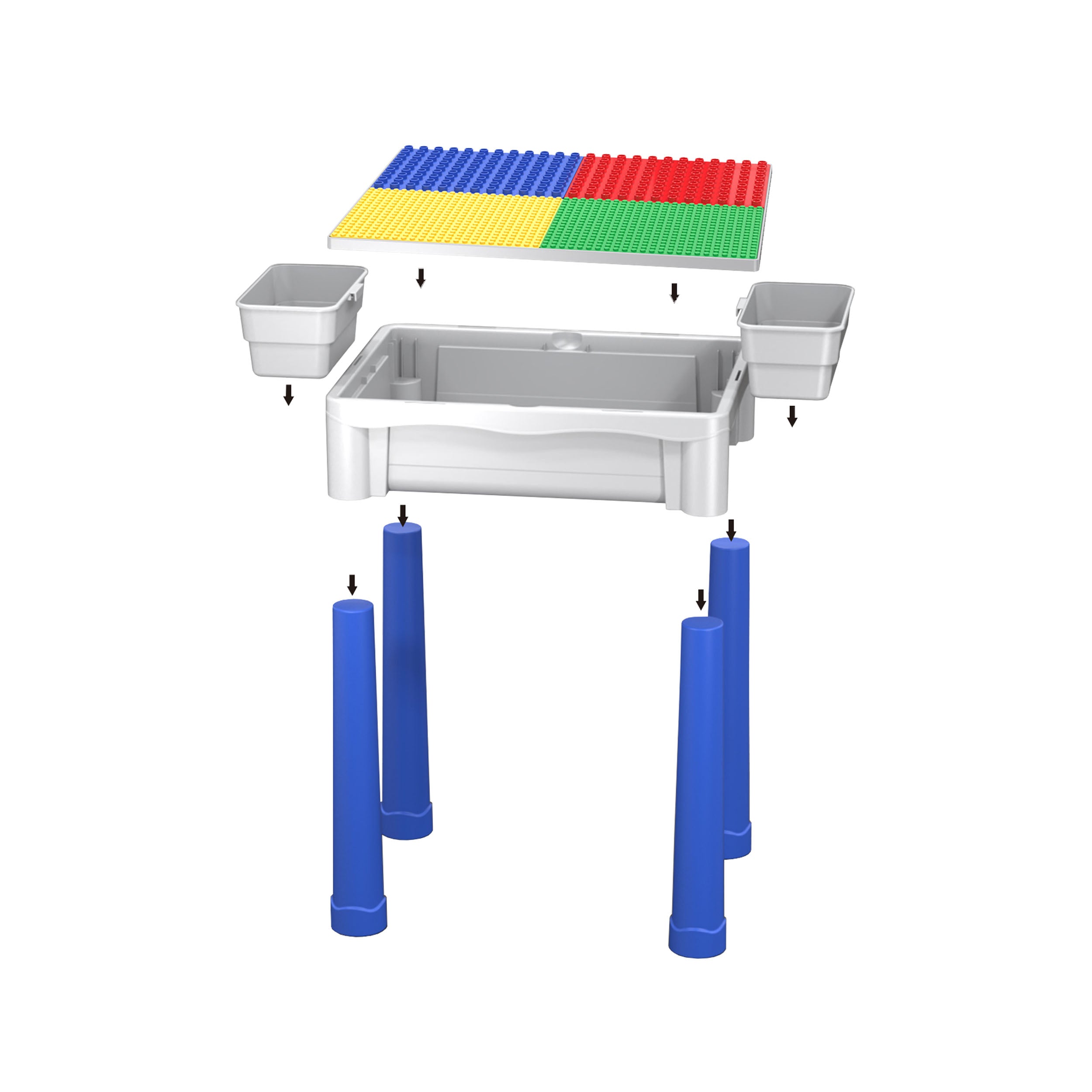 PicassoTiles Building Blocks Activity Center Table Set