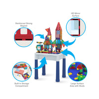 PicassoTiles 316pcs Building Brick Activity Play Table Set